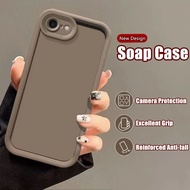 For Apple iPhone 5 5S SE 2016 6 6s 7 8 Plus X XR XS Max iPhone SE2 SE3 Camera Protection Minimalism Soft Silicone Soap Cover Fine Matte Anti-fingerprint Case