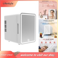 [Lifestyle] Makeup Fridge with LED Light Mirror 4L Mini Fridge for Bedroom Car Small Refrigerator for Cosmetics, Skin Care