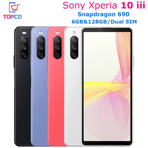 Sony Xperia 10 III XQ-BT52 128GB 5G Unlocked Android Mobile phone 6.0" Octa core 6GB RAM 12MP&Dual 8