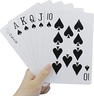 5 x 7 Inch Playing Cards - Full Big Decks of Jumbo Poker Index Playing Card Set for Casino Theme Gam