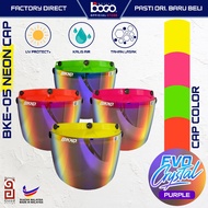 (ORIGINAL) BIKKO Helmet Visor by BOGO BKE05 (EVO Crystal Purple) NEON Cap Visor Topi Keledar Motosik