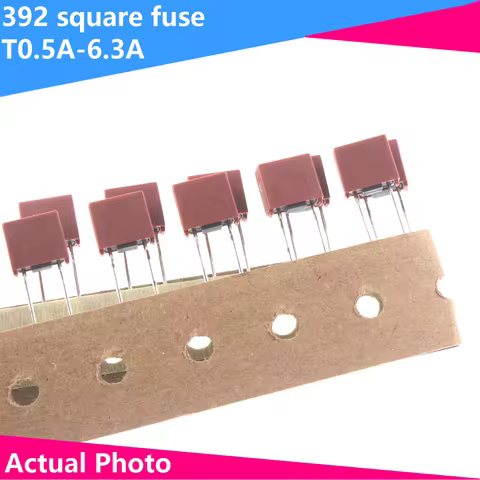 10PCS Fuse 2A 1A 3.15A 4A 5A 6.3A 250V 392 Square Plastic Fuse T2A LCD TV Power Board Commonly Used 