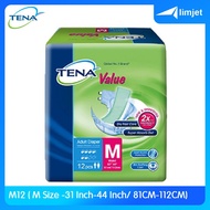 Tena Value Type Adult Diapers Medium M12 ( M Size -31 Inch-44 Inch/ 81CM-112CM)