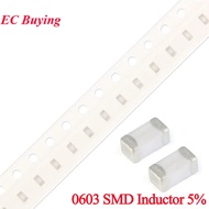 100Pcs/lot 0603 SMD Inductor 5% 100nH 82nH 68nH 39nH 33nH 27nH 22nH 18nH 15nH 12nH 10nH 8.2nH 5.6nH 
