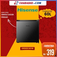 Hisense 60L Mini Bar Black Colour Fridge Refrigerator 冰箱 Peti Sejuk Mini Hitam