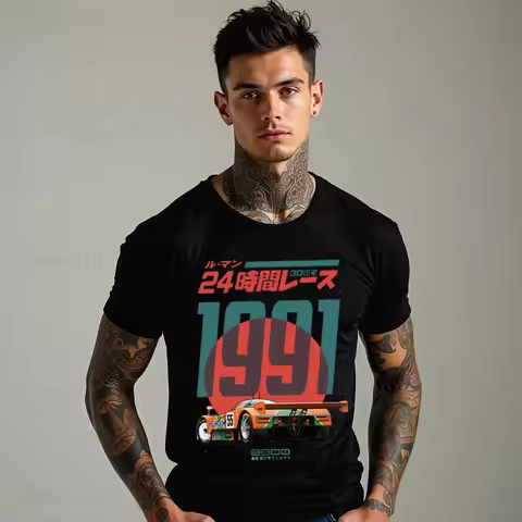 Summer clothes Mazdaed 787B 30th Le Men's Clothing T Shirt Women Cotton Vintage Tshirt O-Neck Short 