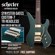 Schecter Synyster Gates Custom-7 TR Signature Headless Electric Guitar - Oak Green Metallic