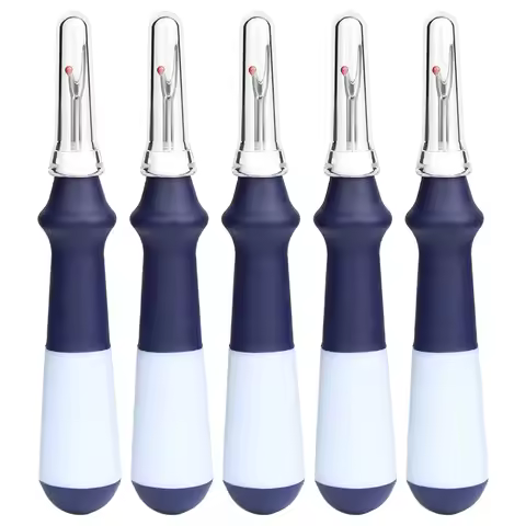 IMZAY 5Pcs Ergonomic Grip Seam Ripper Sewing Seam Ripper Set Thread Remover Tool for Crafting Removi