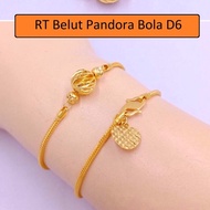 RANTAI TANGAN BELUT PANDORA BOLA EMAS 916 ORIGINAL EMAS 916 MURAH EMAS 916 BAJET GELANG 916 BRACELET