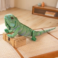 JOJO CASTLE Lifelike Green / Brown Iguana Lizard Figurine Model Cute Reptile Lizard Plush Toys Simul