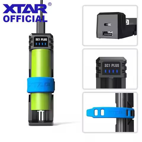 XTAR 26800 Battery Charger QC PD USB C 3A Fast Charging 21700 26650 26800 NiMH D Batteries 10W Power