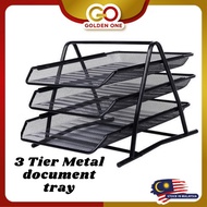 Golden One Strong Stackers 3 Tier File Document Letter Paper Tray3-Tier Metal document tray / Letter