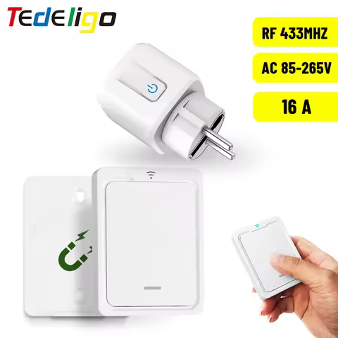 433 MHz Wireless Remote Control Socket Switch 220V 15A EV1527 Code Smart Socket Electric Plug Electr