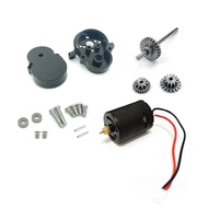 Kim loại truyền hộp số với động cơ 370 & thép bánh cho wpl D12 D42 1/10 RC xe nâng cấp phụ tùng phụ