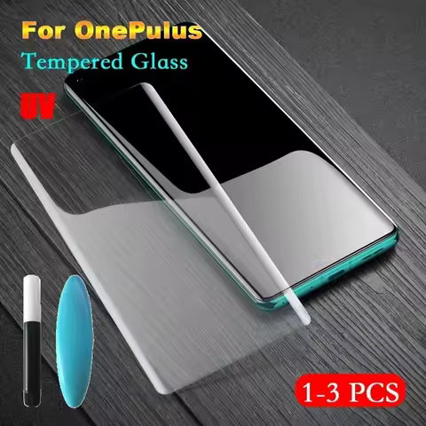 UV Tempered Glass for OnePlus 13 12 11 10 9 8 7 7T Pro Screen Protector for OnePlus 12 ACE 3 Pro Ful