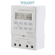 WISATHY Digital Timer Switch, Microcomputer AC 220V Programmable Timer, Smart Home 30A Automatic 1Mi