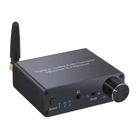 A91P 192k DAC Converter with Headphone Amp Digital to Analog Converter 3.5mm Audio Adapter