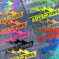 【Multi Color Optional】Adventure Text Car Stickers Decor Automobile Body Door Triangle Window Decals 