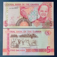 TP 73 : Uang Kertas Asing 5 Gambia Lama