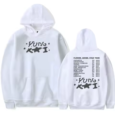 Yung Kai Merch Flower Moon Star Tour Hoodies Sweatshirt Printed Logo Women/Men logo Autumn & Winter 
