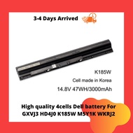 High quality 4cells Dell battery For GXVJ3 HD4J0 K185W M5Y1K WKRJ2
