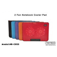 TINYTECH COLORFUL NOTEBOOK COOLER PAD STAND 2 BIG FANS WITH 4 ADJUSTABLE ANGLE STAND (NB-C025)