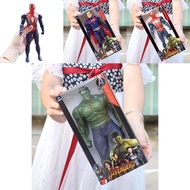 Iron Spiderman Hulk Man Captain America Action Figure LED Light Kids Gift Toys