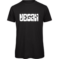 Vegan' Organic Cotton Tshirt Psychedelic Font Summer Men Tee Style