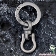 NARCISSUS Brass Keychain, 360° Rotatable Portable Titanium Alloy Keychain,  Ultra-light EDC Keyring 