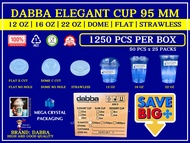 [ 1 BOX / 1250 PCS ] DABBA PET Milk Tea 6 oz / 8 oz / 12 oz / 16 oz / 22 oz CUPS or LID ONLY ( 95mm 