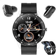 2 in 1 Smart Watch Earbuds 1.28"Smartwatch TWS Bluetooth Earphone Fitness Tracker with Heart Rate Blood Pressure Monitor IP67 Waterproof Sport Watch(Silver)