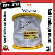 Voltama white NYMHY copper strand cable 2x075mm full retail meter/