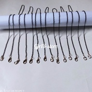 12 pcs rantai hitam kecil#strap masker Rant ai hitam polos tali rantai cewe dan cowok