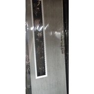 Pintu Kamar Mandi Pvc Motif Kaca Cermin Hitam Mozaik Burung Grey