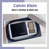 Fast delivery Calvin_Klein Men's Wallet &amp; Belt Set CK Wallet Belt Combination