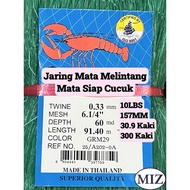 MATA HIJAU 033 x 6 1/4" ( 157MM) x 60MD (30.9 Feet) x 91.4MTR Horizontal Eye Ready to Poke Green Col