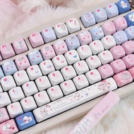 Original Sleepy Sheep Keycap ส่วนเสริมสำหรับคีย์บอร์ดมีชีวิตชีวานน่ารัก 5 ด้าน พิมพ์ด้วยความร้อน สำห