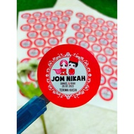 STICKER WEDDING DOOR GIFT,  STICKER KENDURI KAHWIN, STICKER DOORGIFT, AQIQAH, BERENDOI, BERTUNANG, B