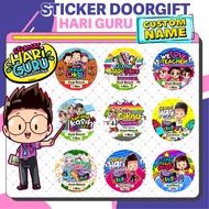 Custom Name Sticker Hadiah Selamat Hari Guru | Happy Teachers Day