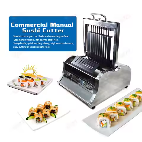 GZZT MSC-90 Commercial Sushi Cutting Machine Rice Balls Sushi Slicer Sushi Cutting Mold for 8/10/12 