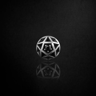 Casablanca - 黑鑽與 925 銀氧化處理純銀耳釘