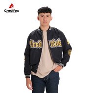 CREDIFOX Men's bomber jacket / baseball varsity jacket / full embroidered taslan baseball jacket / b