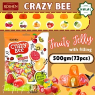 500gm ROSHEN Crazy Bee Jelly Candy Crazy Bee Gummy Halal Gula Gula Viral Candy Crazy Bee Sweets Cand