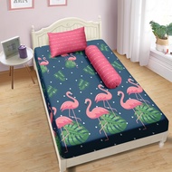 Lady Rose - Sprei Single 90x200 Tinggi 20 - Flamingo