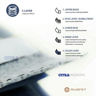 BUBBLE ENVELOPE - BUBBLE MAILER - BUBBLE PACKING HELLO METALLIC NAVY - 18X23