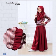 Ready 5t 6t 7t 8t 9t 10t 11t 12t 13t Muslim Children's Clothing Import Gamis Mk Character 3 In 1 Fro