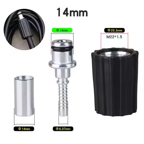 High Pressure Washer Hose Insert Fittings Car Washer Hose Fittings Twist Connector D14 D15mm Ring Nu