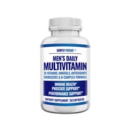 Mens Daily Multivitamin Focus Energy Prostate Health Support With Minerals