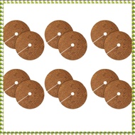 (BVPD) 12 Pcs 11.8inch Coir Fiber Tree Mulch Ring Protector Mat- Liner Mulch Mat for Disc Plant Cove