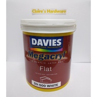 DAVIES 500 MEGACRYL ACRYLIC LATEX PAINT FLAT WHITE 4L